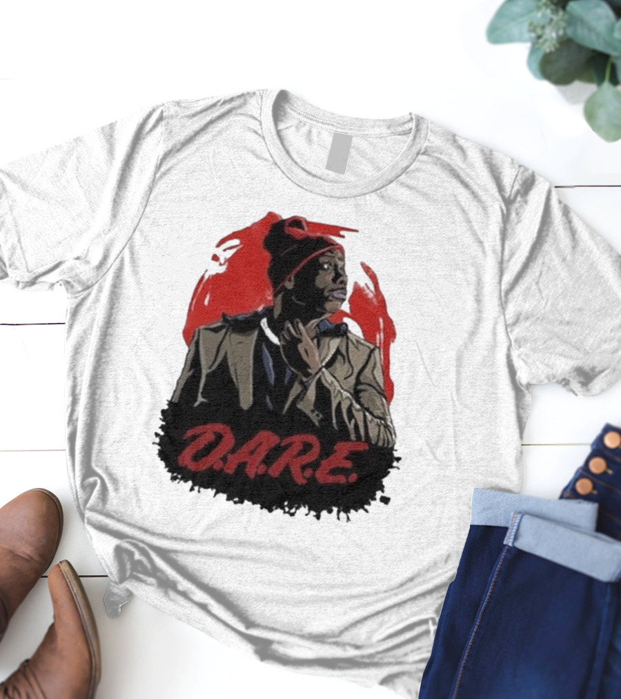 Tyrone D.A.R.E. Red Jacket Beanie Mock Hilarious Character Style T-Shirt