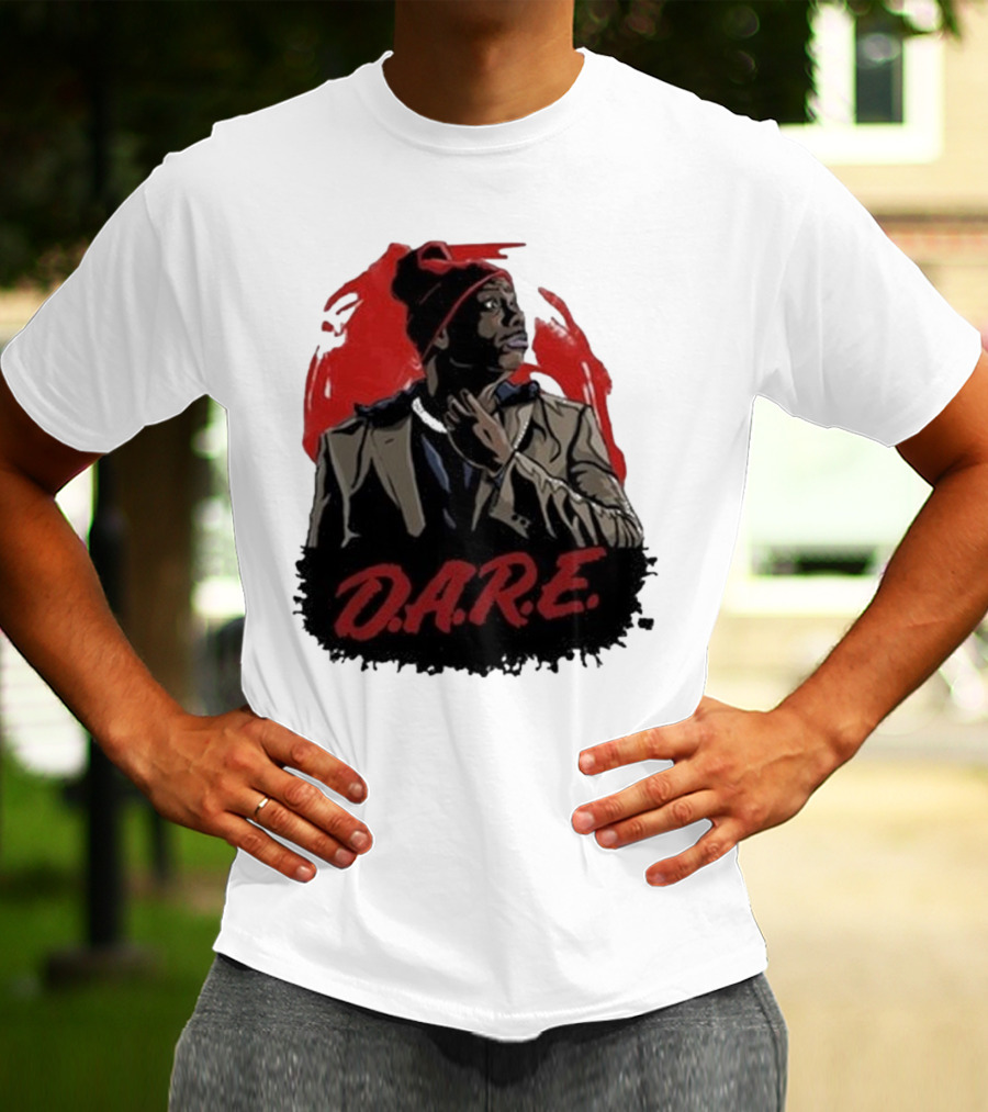 Tyrone D.A.R.E. Red Jacket Beanie Mock Hilarious Character Style T-Shirt