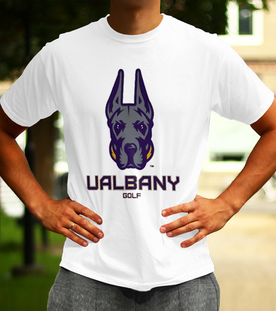 UAlbany Great Danes Golf Head Logo T-Shirt