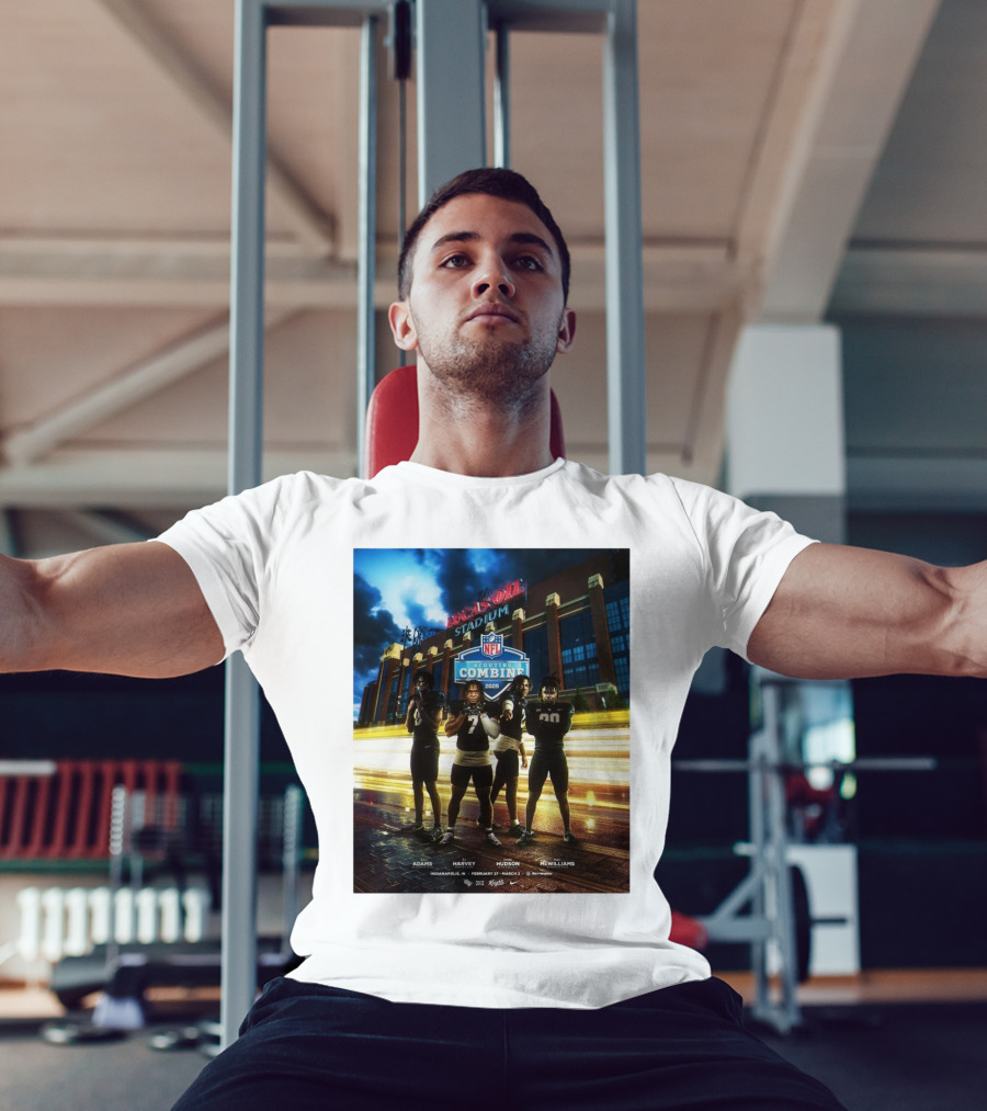 Lucas Oil Stadium NFL Scouting Combine 2025 UCF Adams Harvey Hudson McWilliams Indianapolis T-Shirt