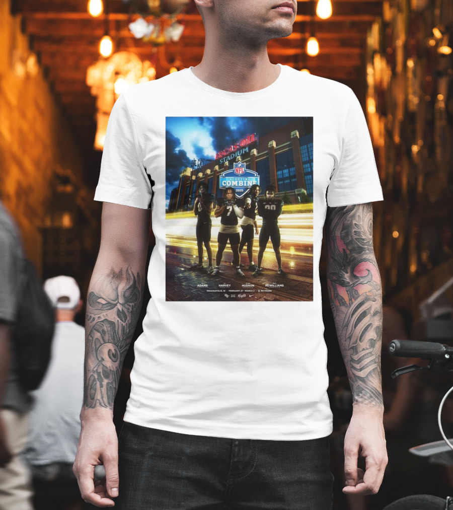 Lucas Oil Stadium NFL Scouting Combine 2025 UCF Adams Harvey Hudson McWilliams Indianapolis T-Shirt