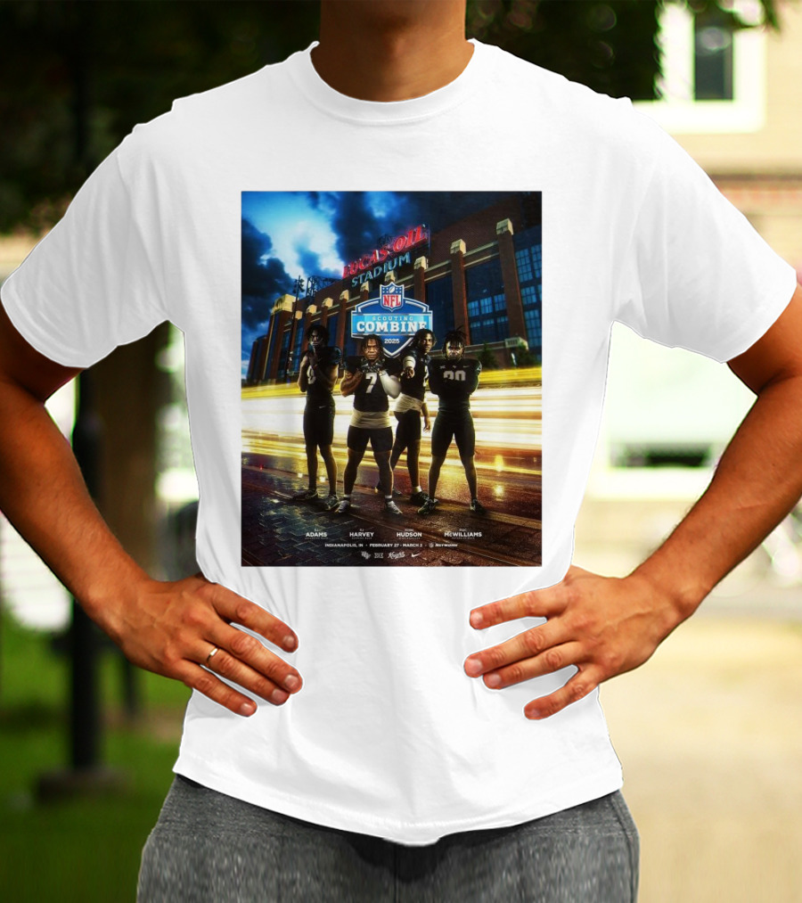 Lucas Oil Stadium NFL Scouting Combine 2025 UCF Adams Harvey Hudson McWilliams Indianapolis T-Shirt