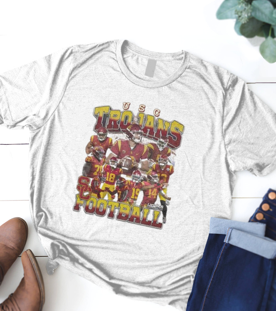USC Trojans Football Legends Heavy Weight Players Collection T-Shirt