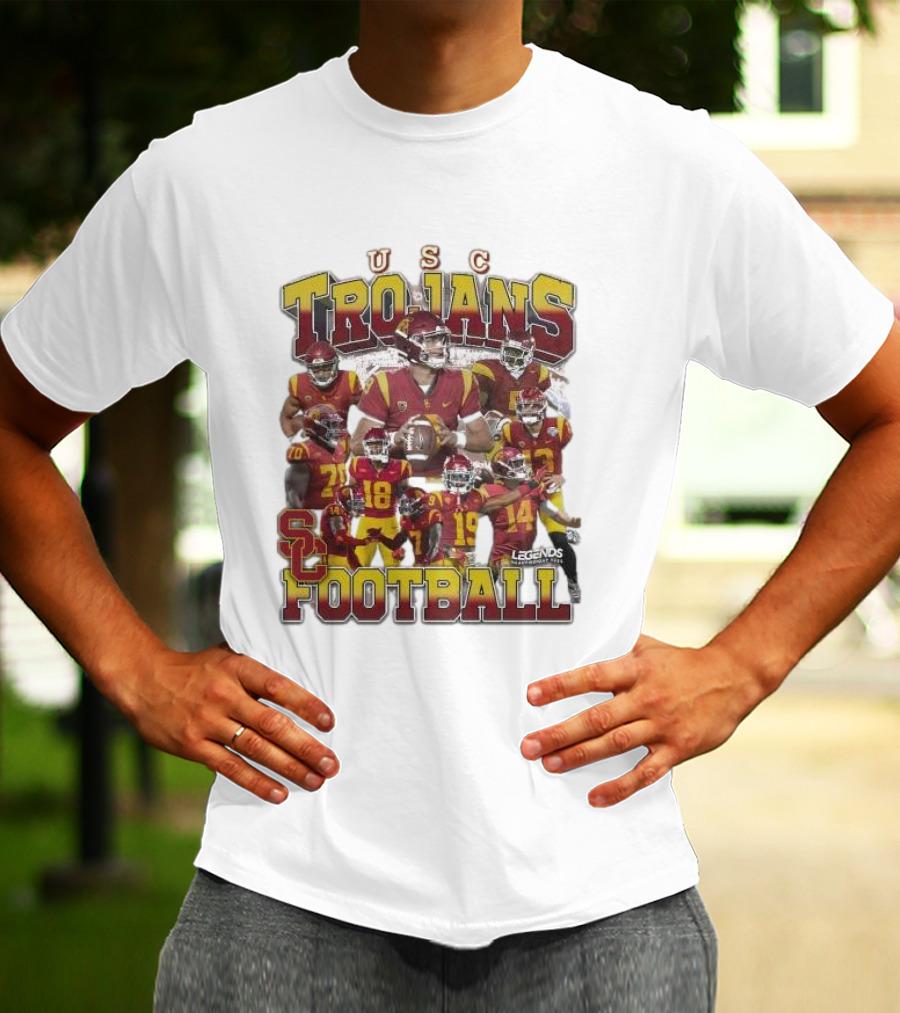 USC Trojans Football Legends Heavy Weight Players Collection T-Shirt