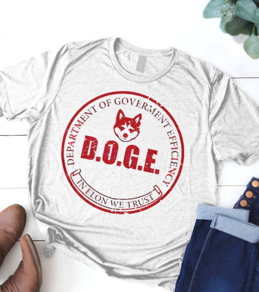 Department Of Government Efficiency D.O.G.E. In Elon We Trust Vintage Doge T-Shirt
