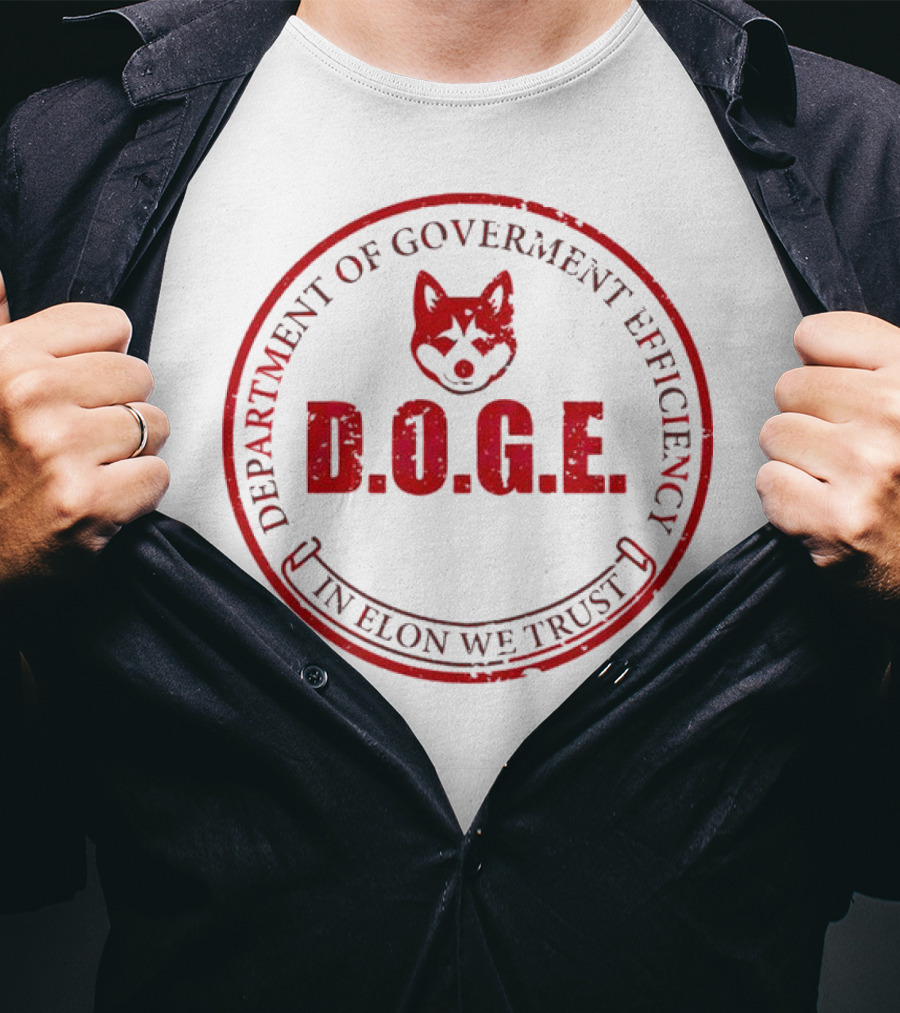 Department Of Government Efficiency D.O.G.E. In Elon We Trust Vintage Doge T-Shirt