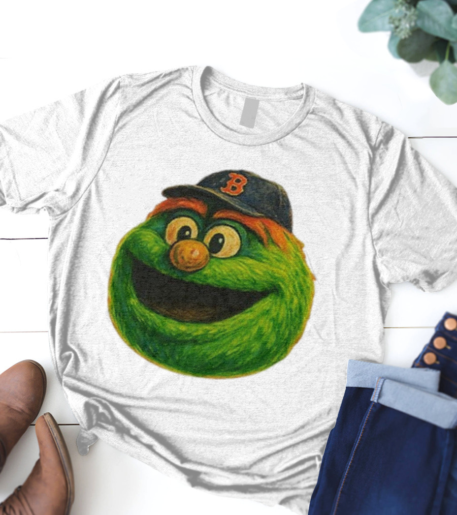 Wally The Green Monster Boston Red Sox Iconic Logo T-Shirt