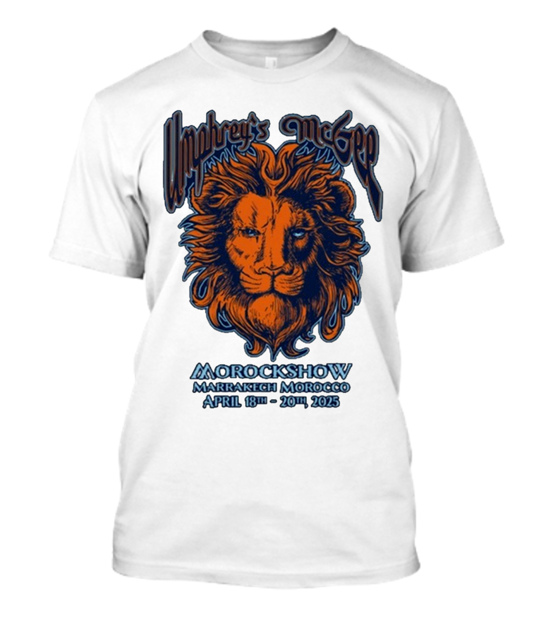 Umphrey’s McGee Morockshow Marrakech Morocco April 18th-20th 2025 Lion Art T-Shirt