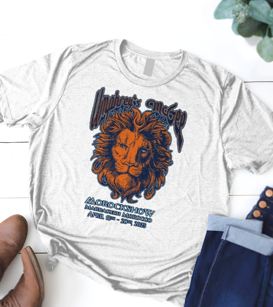 Umphrey’s McGee Morockshow Marrakech Morocco April 18th-20th 2025 Lion Art T-Shirt