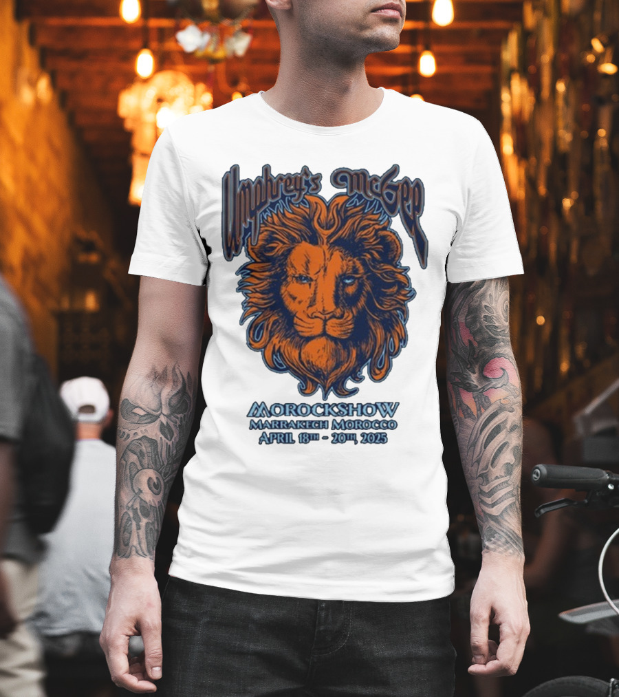 Umphrey’s McGee Morockshow Marrakech Morocco April 18th-20th 2025 Lion Art T-Shirt