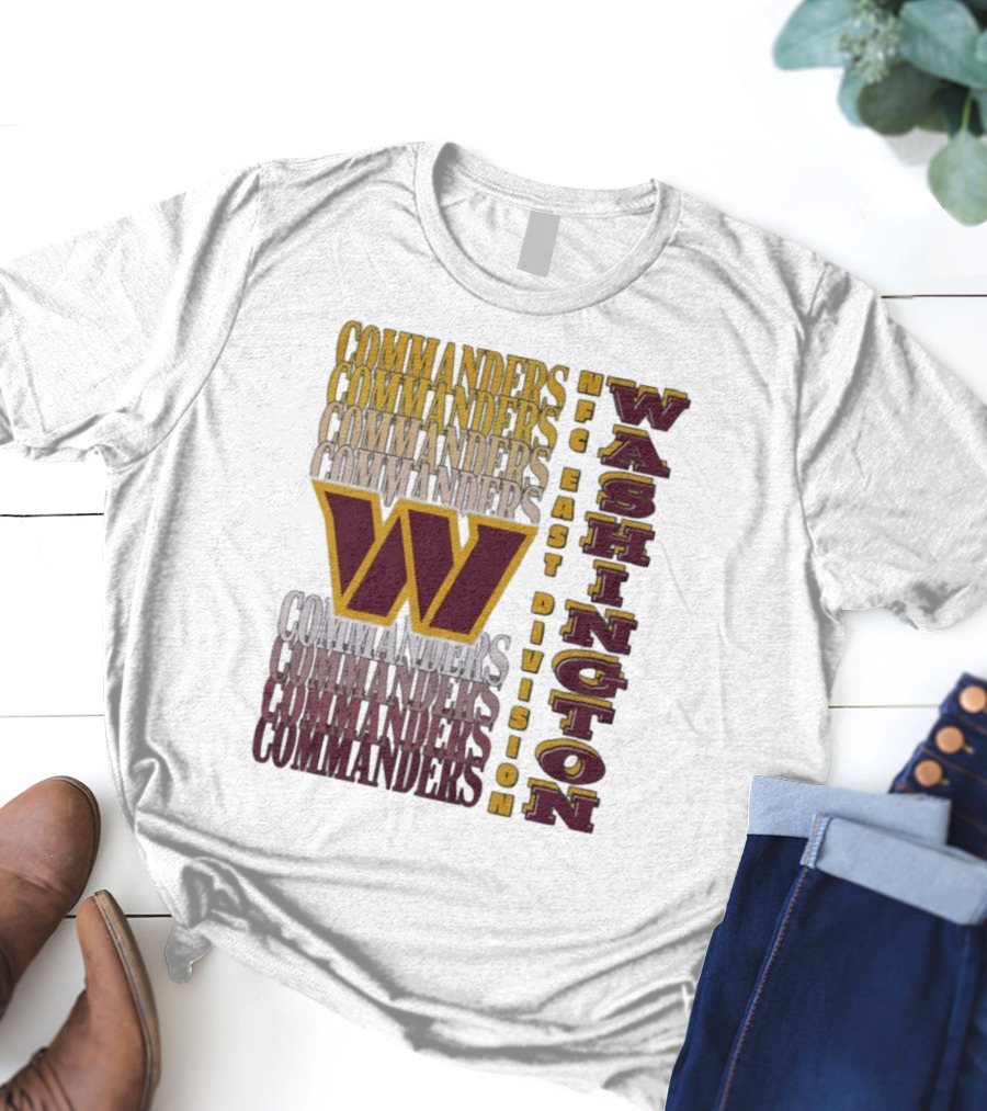 Washington Commanders NFC East Division W Logo Football Team T-Shirt
