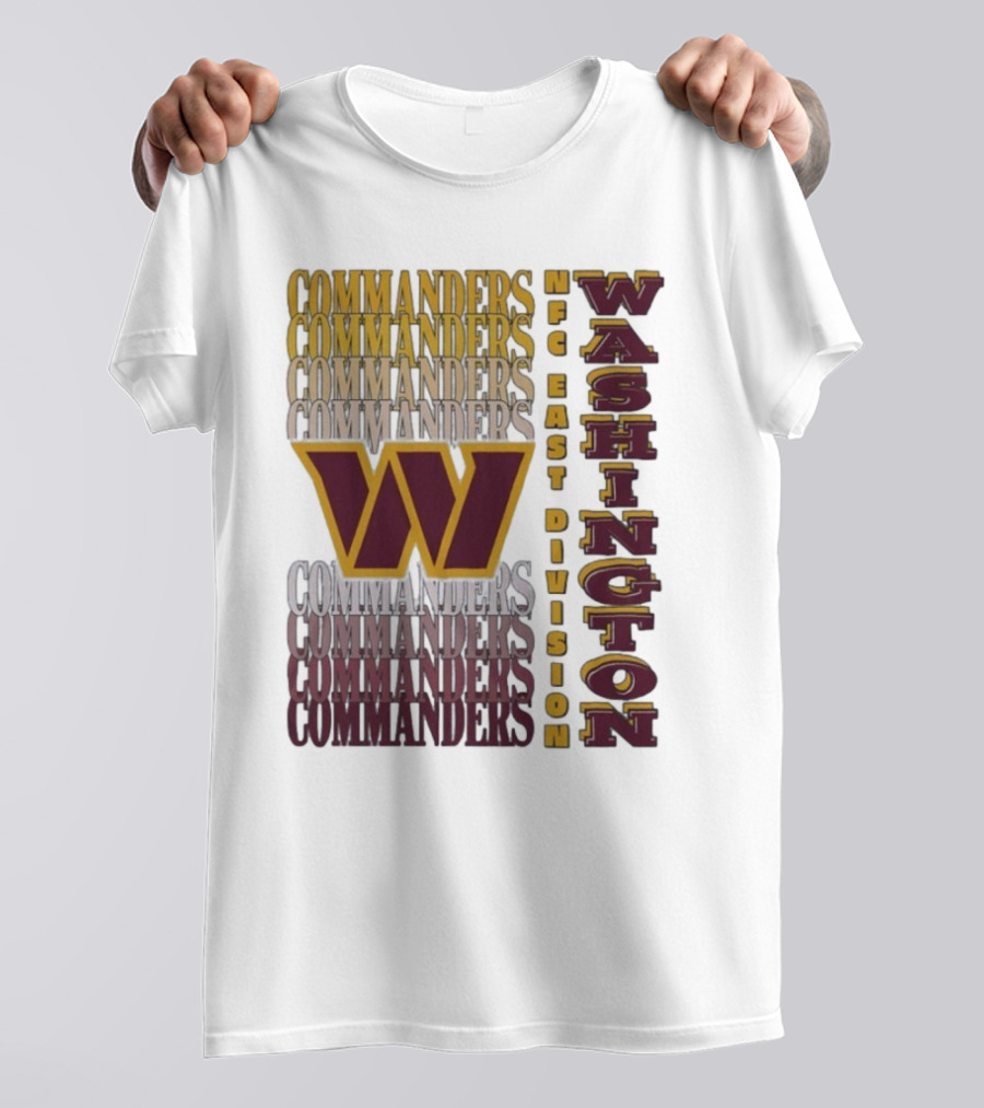 Washington Commanders NFC East Division W Logo Football Team T-Shirt
