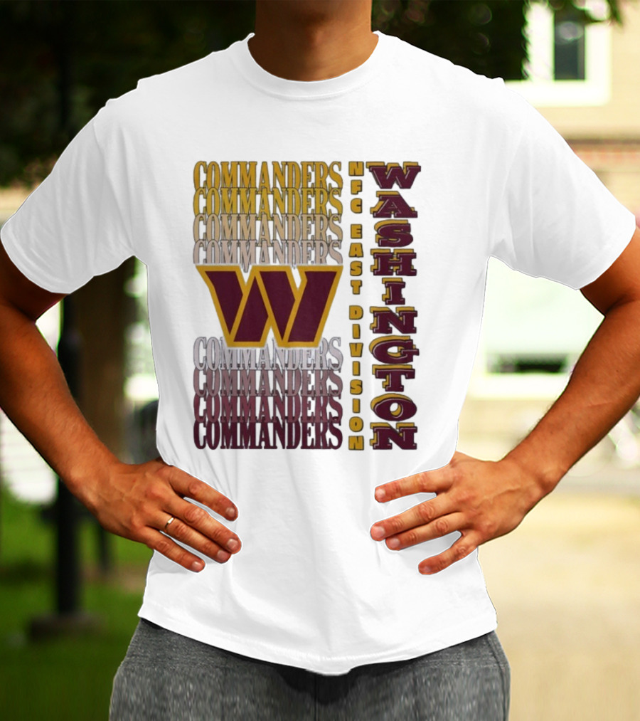 Washington Commanders NFC East Division W Logo Football Team T-Shirt