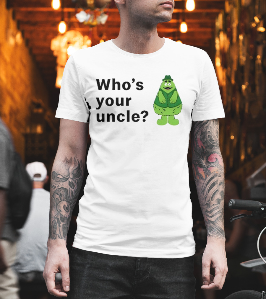 Uncle O’grimacey Who’s Your Uncle Green Character St Patrick’s Day T-Shirt
