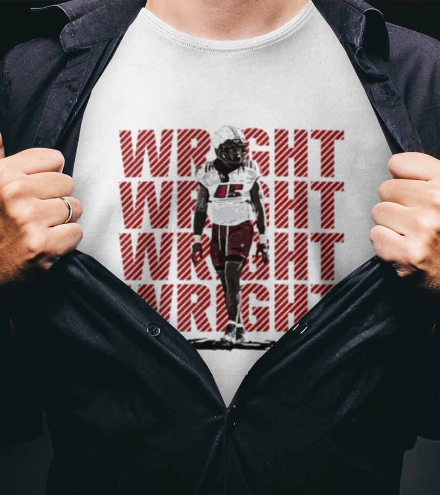 Wright Football Gameday Player Red Athletic Repetition T-Shirt