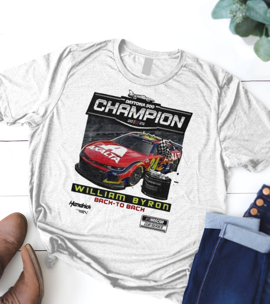 Daytona 500 Champion 2025 William Byron Back To Back NASCAR Cup Series T-Shirt
