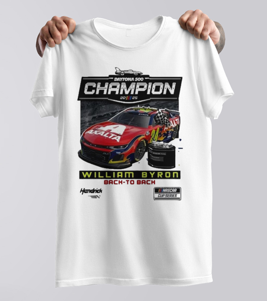 Daytona 500 Champion 2025 William Byron Back To Back NASCAR Cup Series T-Shirt