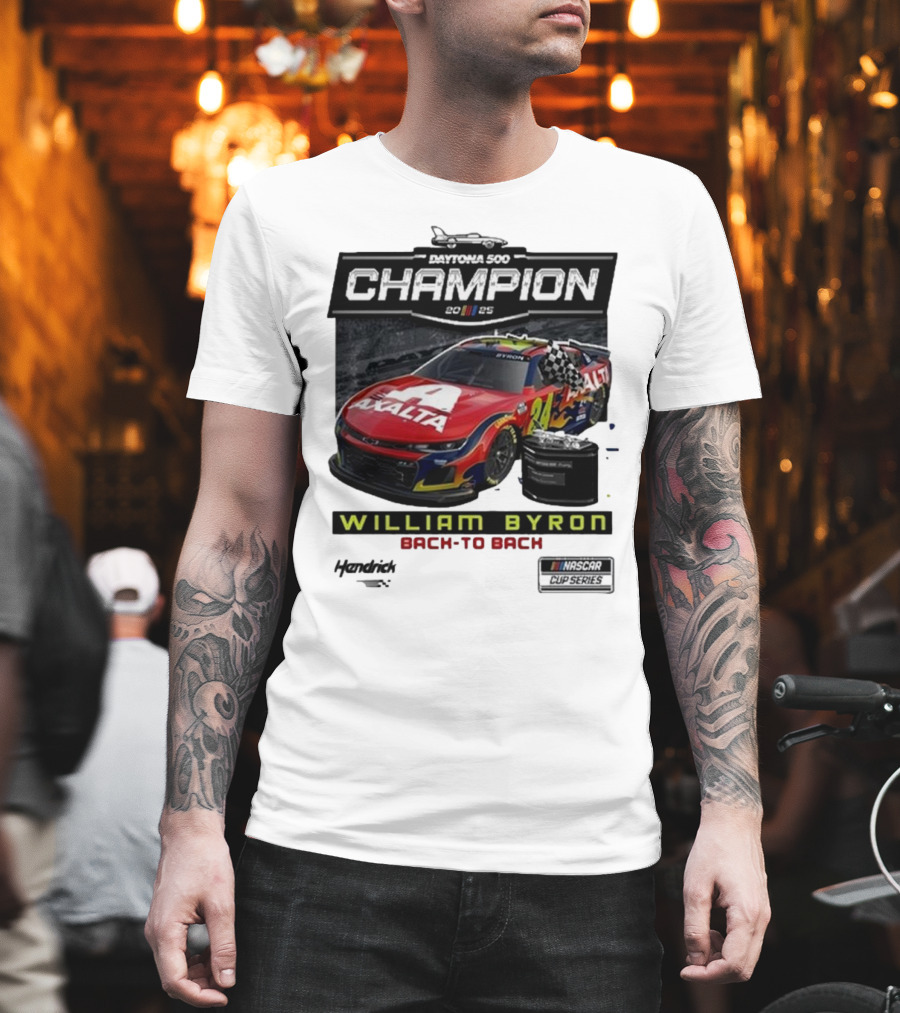 Daytona 500 Champion 2025 William Byron Back To Back NASCAR Cup Series T-Shirt
