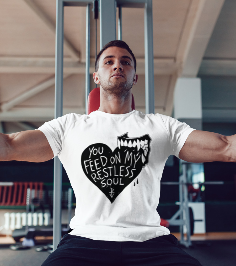 You Feed On My Restless Soul Aggressive Creature Burst Out Horror Theme T-Shirt