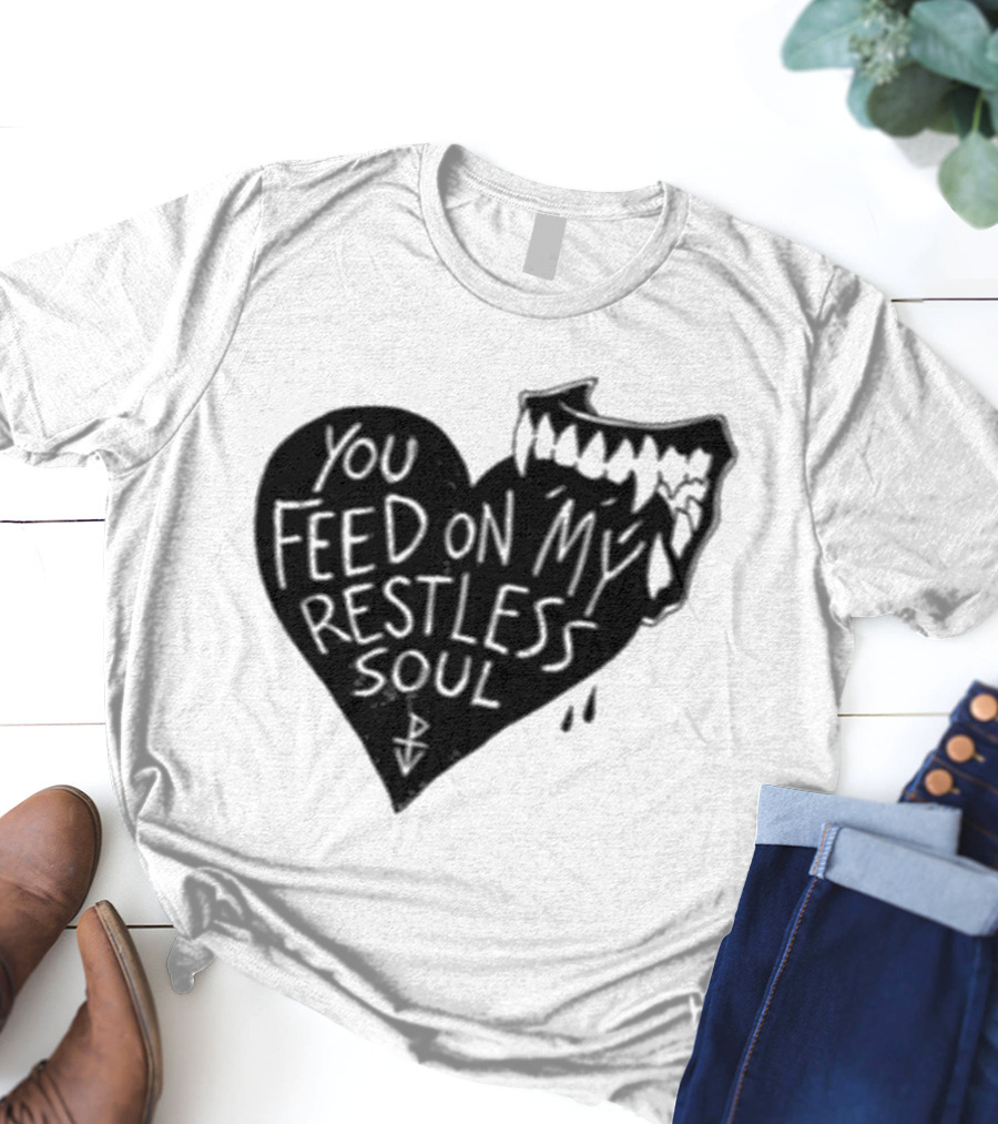 You Feed On My Restless Soul Aggressive Creature Burst Out Horror Theme T-Shirt