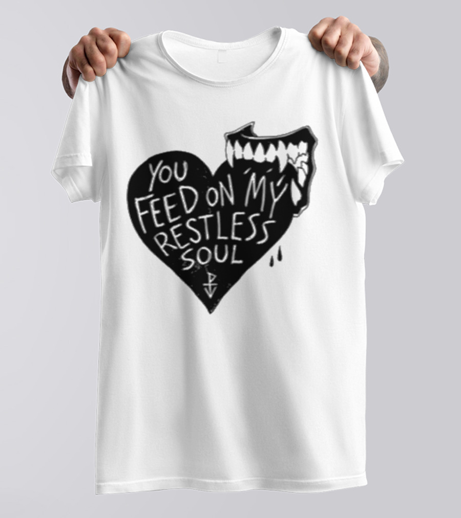You Feed On My Restless Soul Aggressive Creature Burst Out Horror Theme T-Shirt