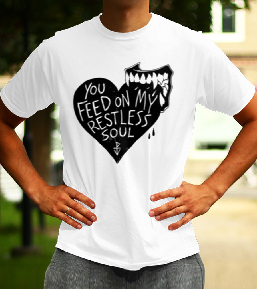 You Feed On My Restless Soul Aggressive Creature Burst Out Horror Theme T-Shirt