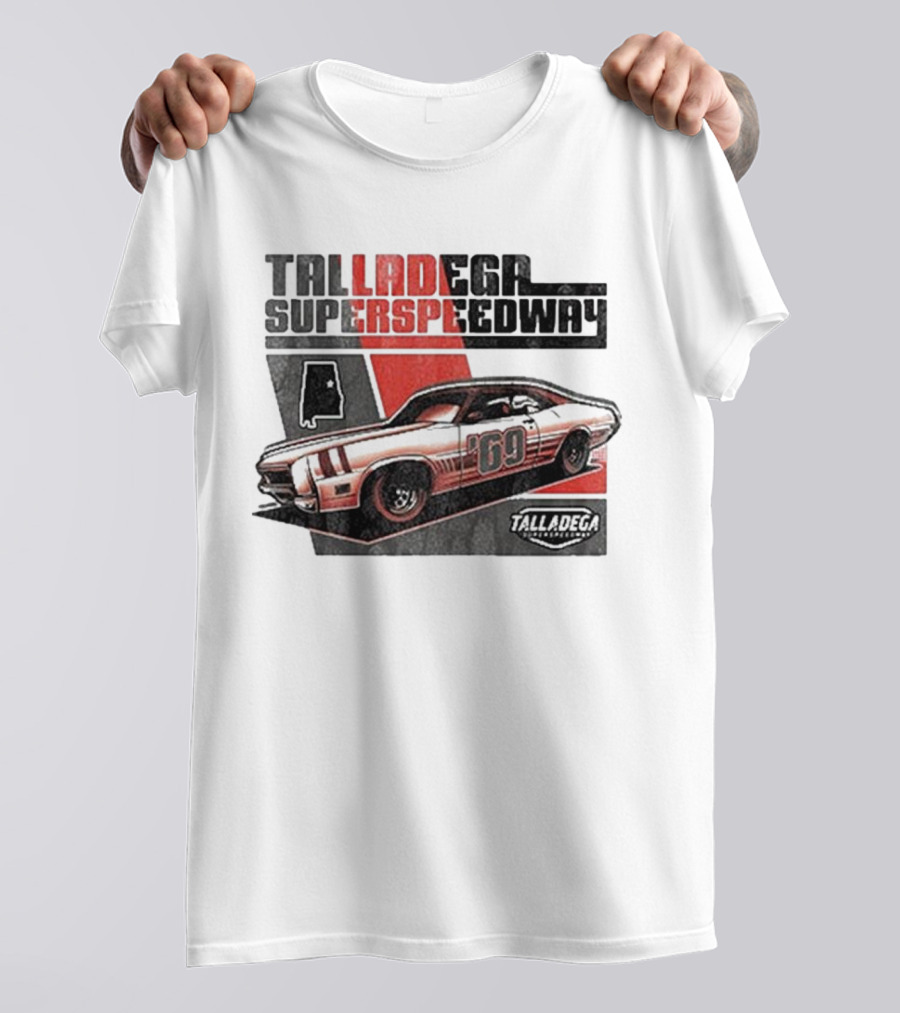 Talladega Superspeedway 69 Retro Racecar Design T-Shirt