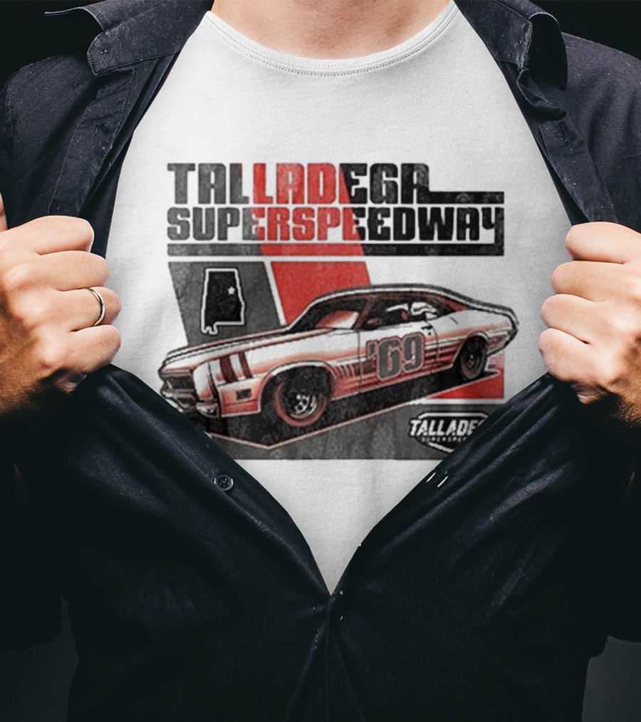 Talladega Superspeedway 69 Retro Racecar Design T-Shirt