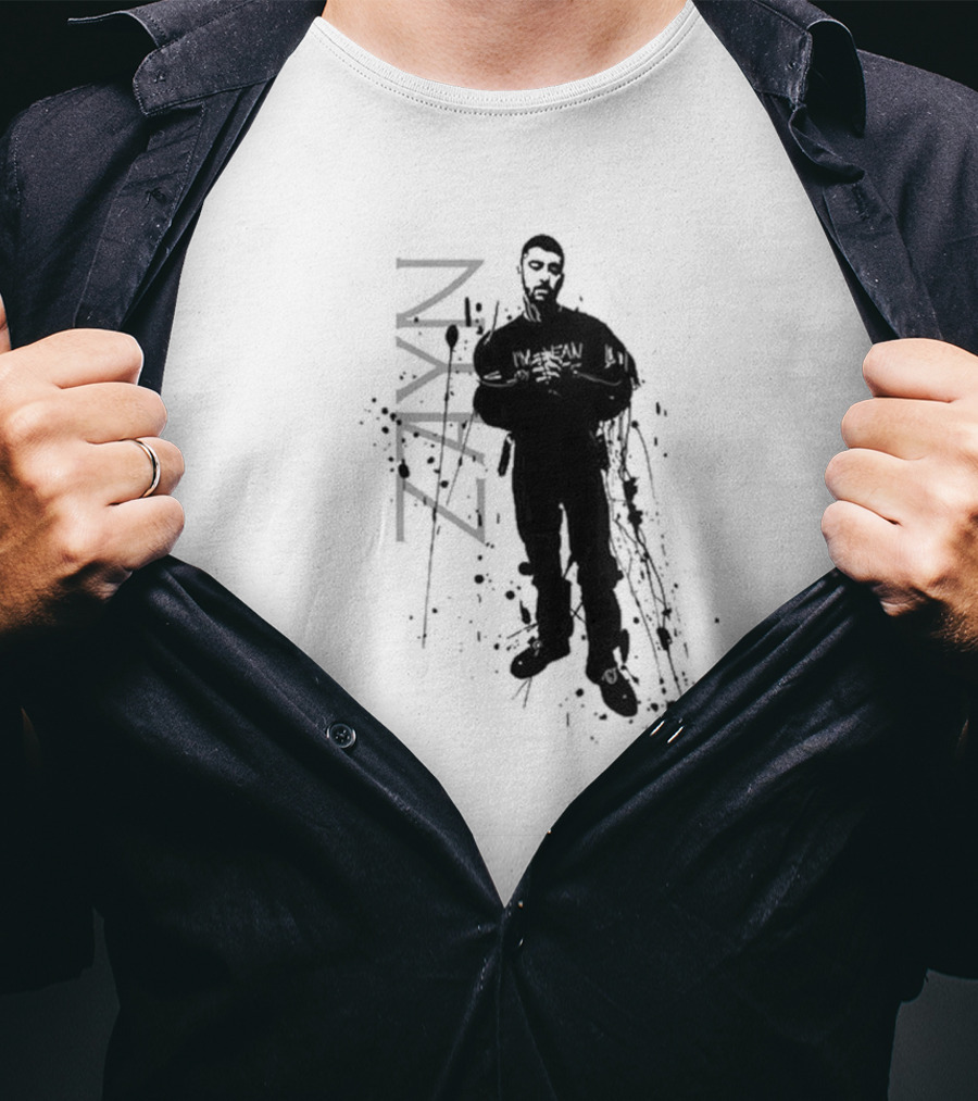 Zayn Splatter Style With Splash Silhouette And Name T-Shirt