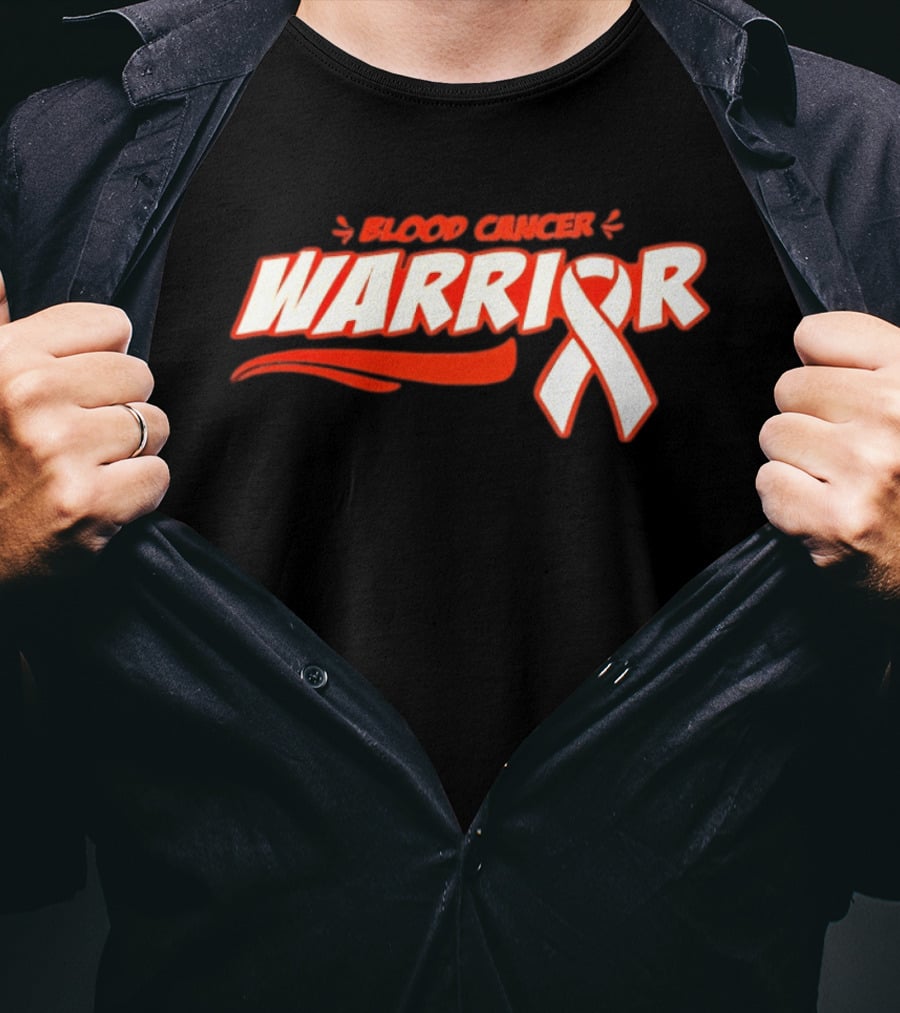 Blood Cancer Warrior Awareness Ribbon Strength Empowerment T-Shirt