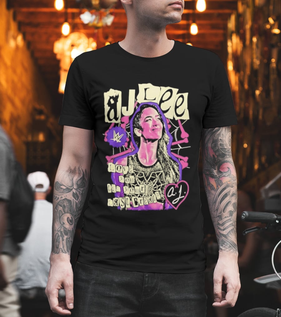 AJ Lee Love You Til Your Last Breath Star Power Heart T-Shirt
