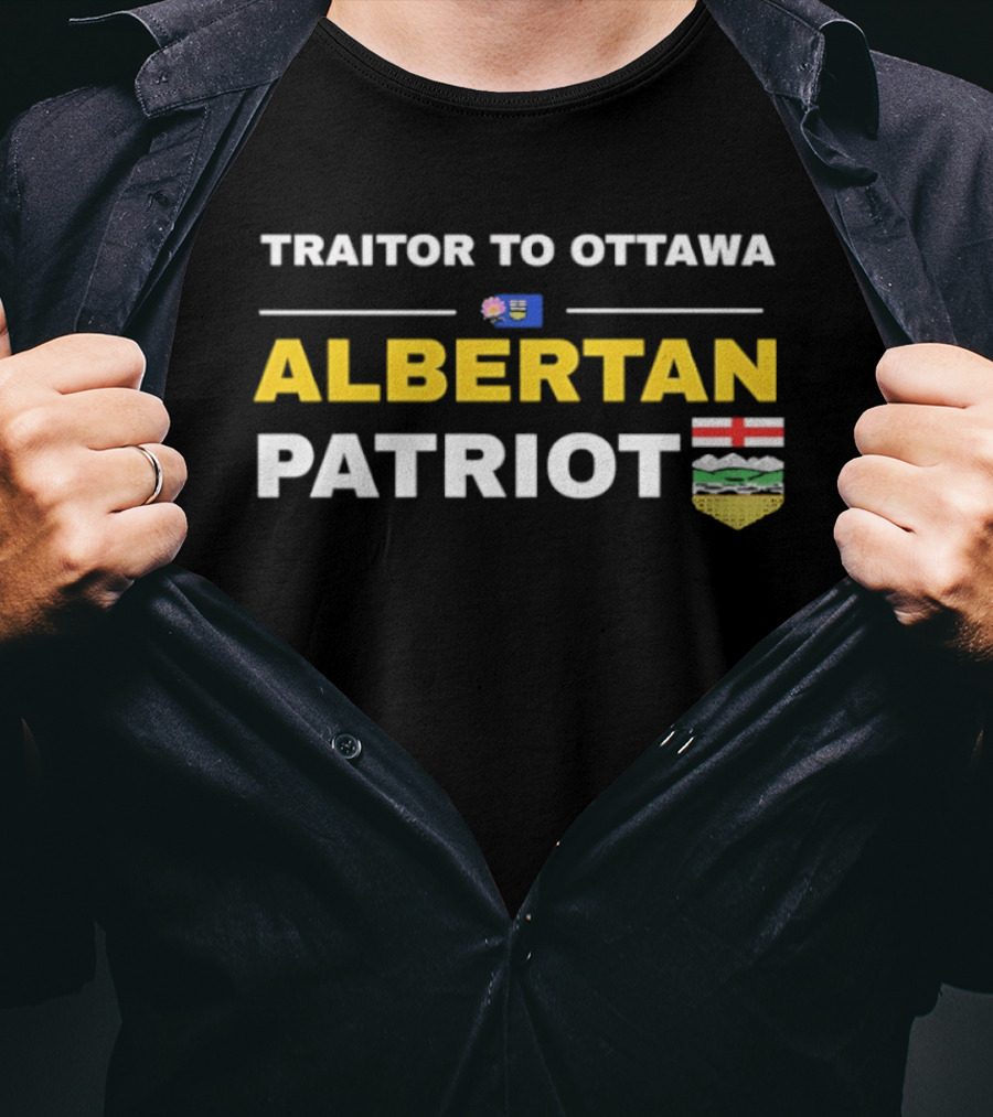 Traitor To Ottawa Albertan Patriot Flag Alberta Crest T-Shirt