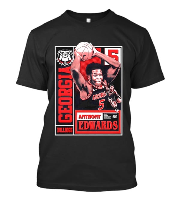 Anthony Edwards Georgia Bulldogs Basketball 5 NBA Draft T-Shirt