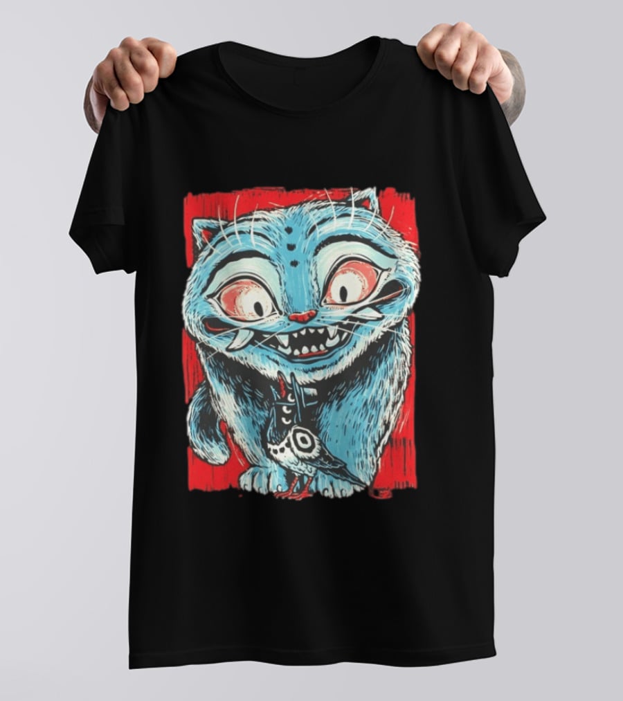 Derpy Tiger And Sussy KPop Demon Hunters Tiger And Crow Duo Colorful Cartoon T-Shirt