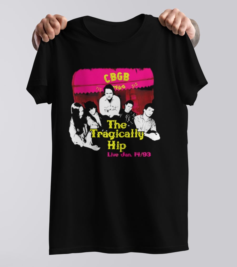 CBGB The Tragically Hip Live Jan 14 93 Vintage Style Music Venue Homage T-Shirt