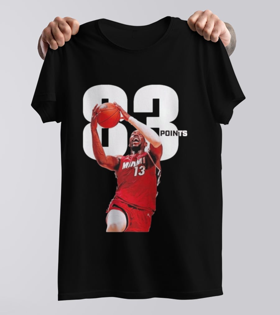 Bam Adebayo Miami 13 Scores 83 Points Passing Kobe Bryant's Single Game Record T-Shirt