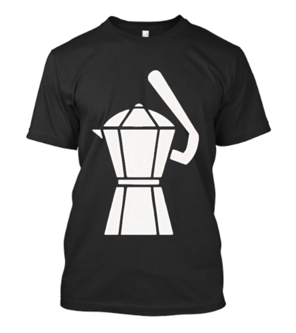 Espresso Baseball Coffee Filter Moka Pot Shape T-Shirt