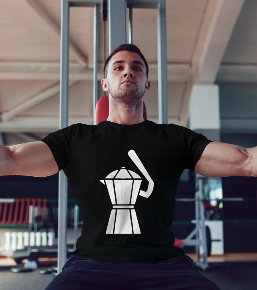 Espresso Baseball Coffee Filter Moka Pot Shape T-Shirt