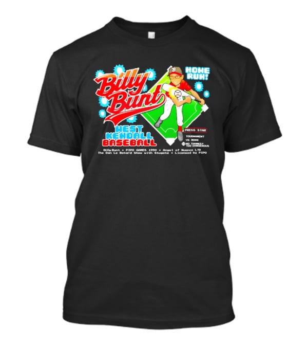 Billy Bunt West Kendall Baseball Home Run Power Star Player Action By Moorer T-Shirt