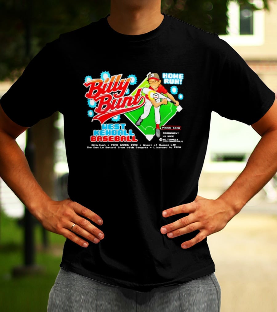 Billy Bunt West Kendall Baseball Home Run Power Star Player Action By Moorer T-Shirt