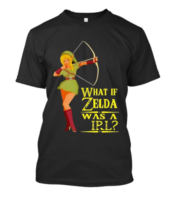 What If Zelda Was A Girl Female Elf Holding A Bow T-Shirt