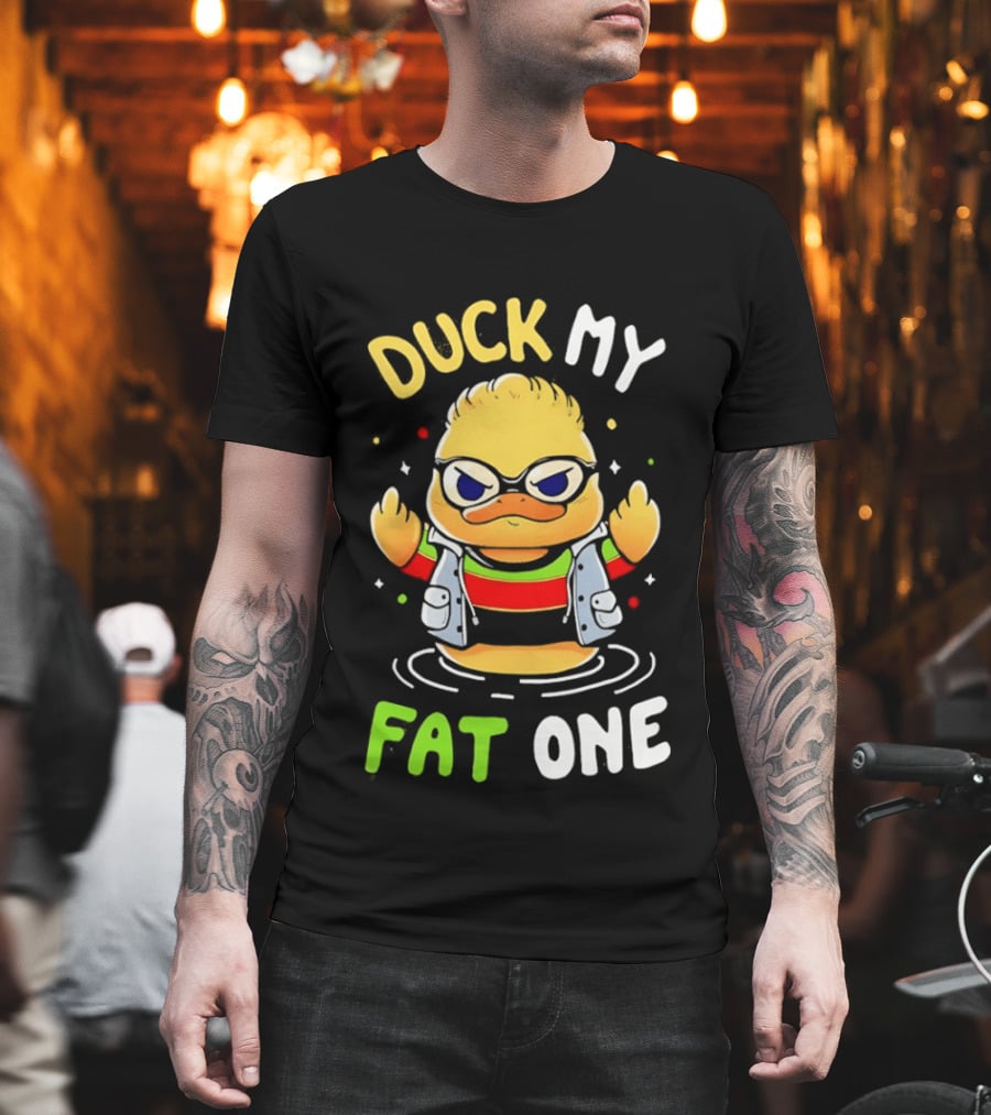 Duck My Fat One Middle Finger Delightful Derek X Duck T-Shirt