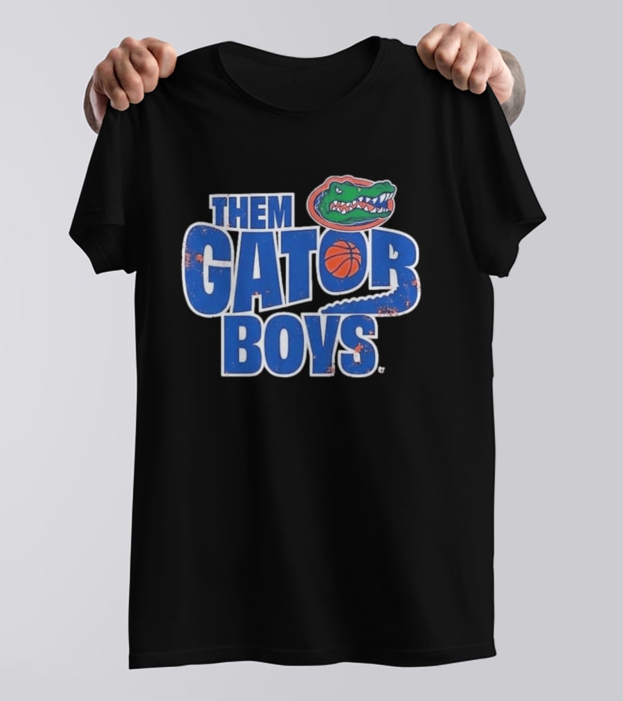 Them Gator Boys Florida Basketball Gator Logo And Ball T-Shirt