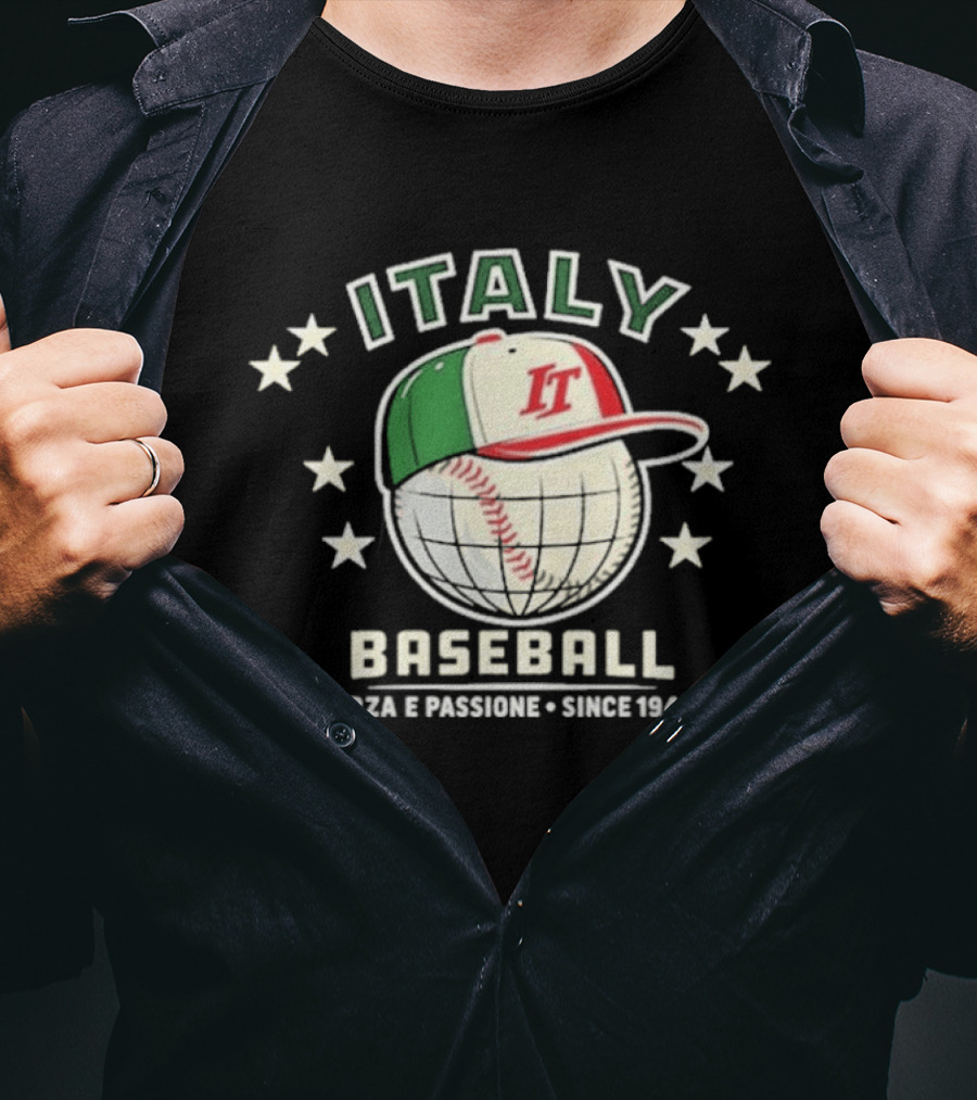 Italy Baseball Cap Forza E Passione Since 1948 Stars T-Shirt