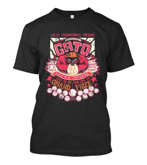 Lucca Laboratories Presents Gato Leene Square My Name Is Gato I Have Metal Joints Grand Prize T-Shirt
