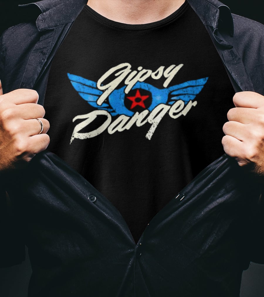 Gipsy Danger Blue Wings Red Star T-Shirt