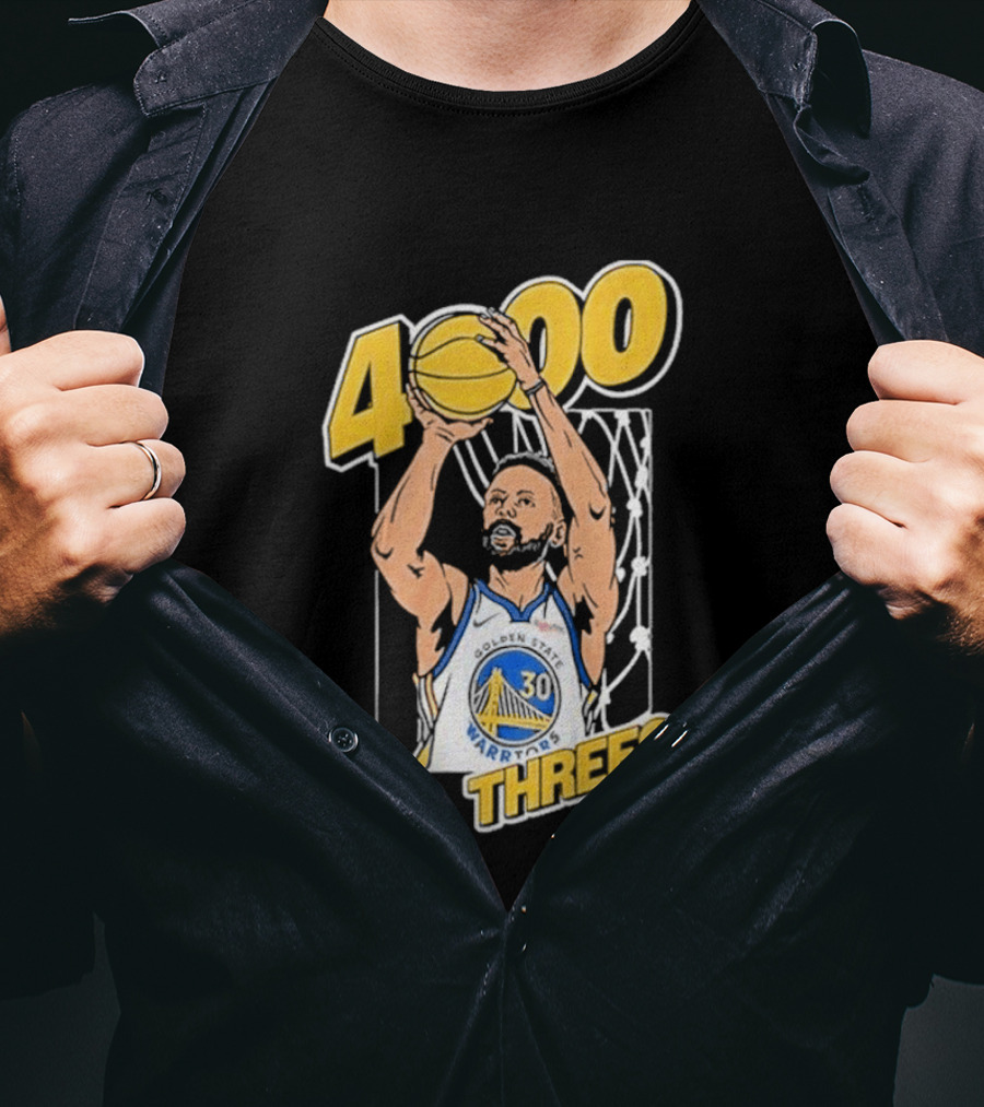 Golden State Warriors Steph Curry 4000 Threes And Counting T-Shirt