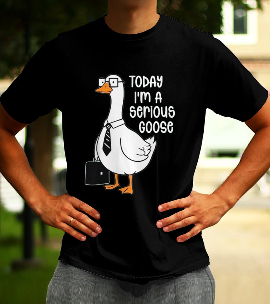 Today I'm A Serious Goose With Briefcase And Tie T-Shirt