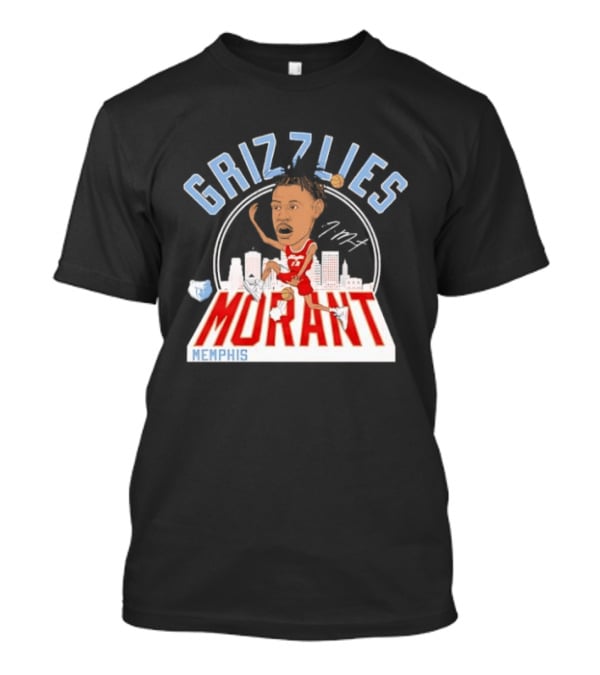 Grizzlies Morant Memphis Skyline Basketball Player T-Shirt