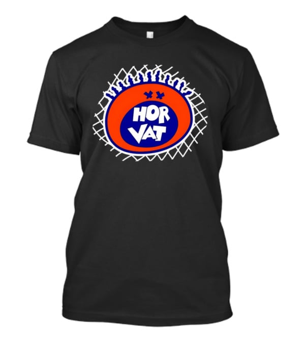 Hor Vat Orange Blue Circular Grid T-Shirt